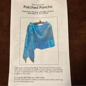 Patched Poncho Pattern button shoulder closure Sewing Lee Bradford Designs